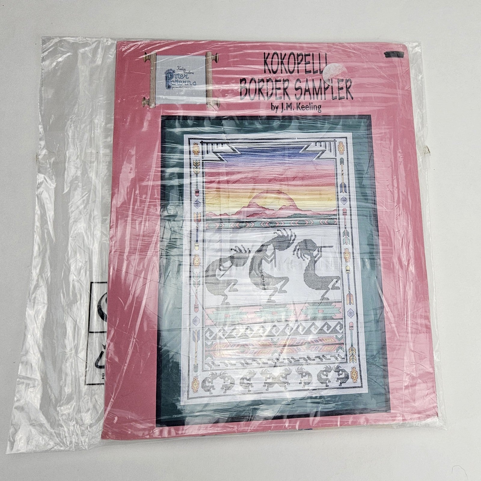 KOKOPELLI BORDER SAMPLER CROSS STITCH KIT:  SOUTHWESTERN THEME    BM0