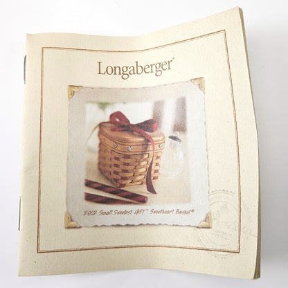2002 LONGABERGER SMALL SWEETEST GIFT SWEETHEART BASKET SET:  RING BOX6