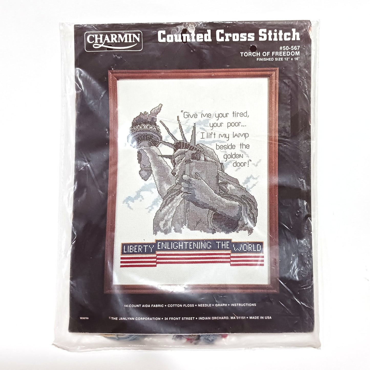 JANLYNN CROSS STITCH KIT OOP OOAK:  TORCH OF FREEDOM STATUE OF LIBERTY   BM0