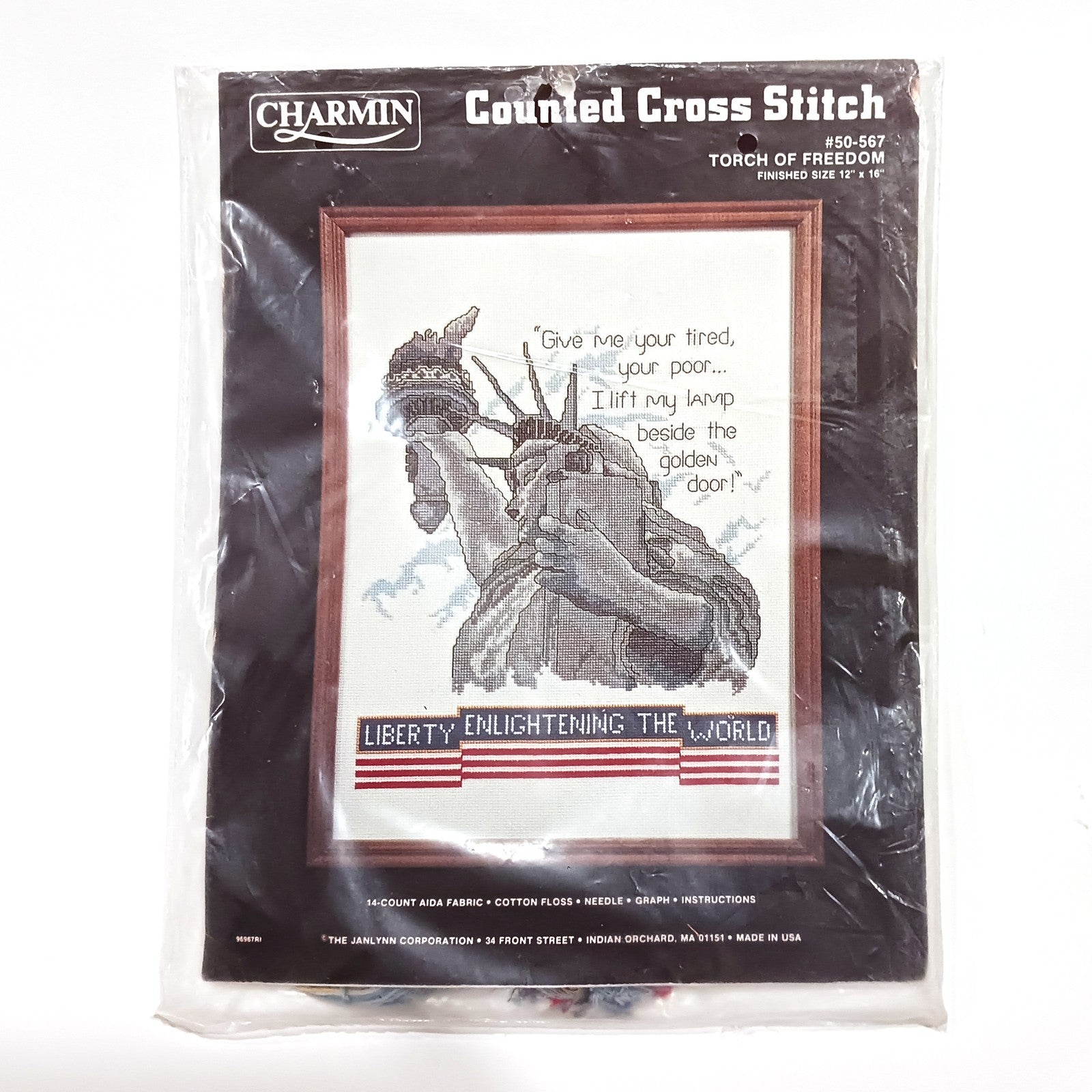 JANLYNN CROSS STITCH KIT OOP OOAK:  TORCH OF FREEDOM STATUE OF LIBERTY   BM0