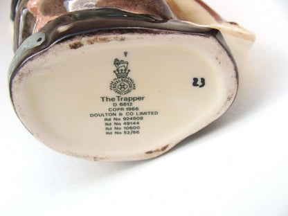 ROYAL DOULTON CHARACTER SMALL JUG: THE TRAPPER D6612  NO BOX     KM5