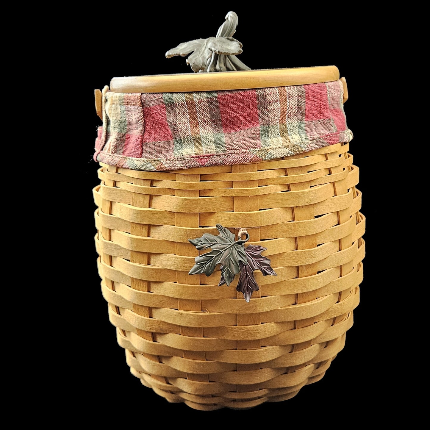 2000 LONGABERGER CELEBRATIONS PUMPKIN BASKET:  LINER, PROTECTOR, TIE ON1