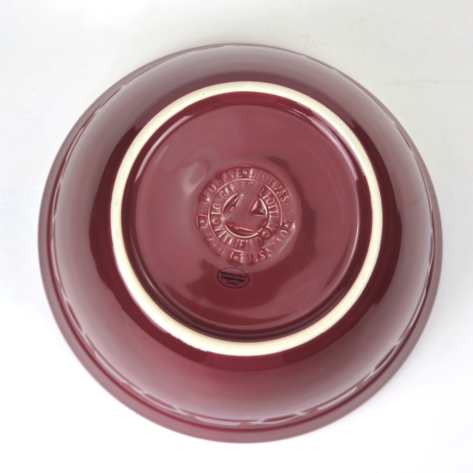 LONGABERGER VITRIFIED POTTERY:  WOVEN TRADITIONS PAPRIKA EXTRA LARGE MIXING BOWL2