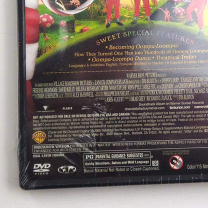 CHARLIE AND THE CHOCOLATE FACTORY (DVD, 2005)  WIDESCREEN VERSION    LF2