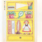VINTAGE OOAK HAND PAINTED NEEDLEPOINT CANVAS:  WHIMSICAL BOOKSHELF DOLL      BM0