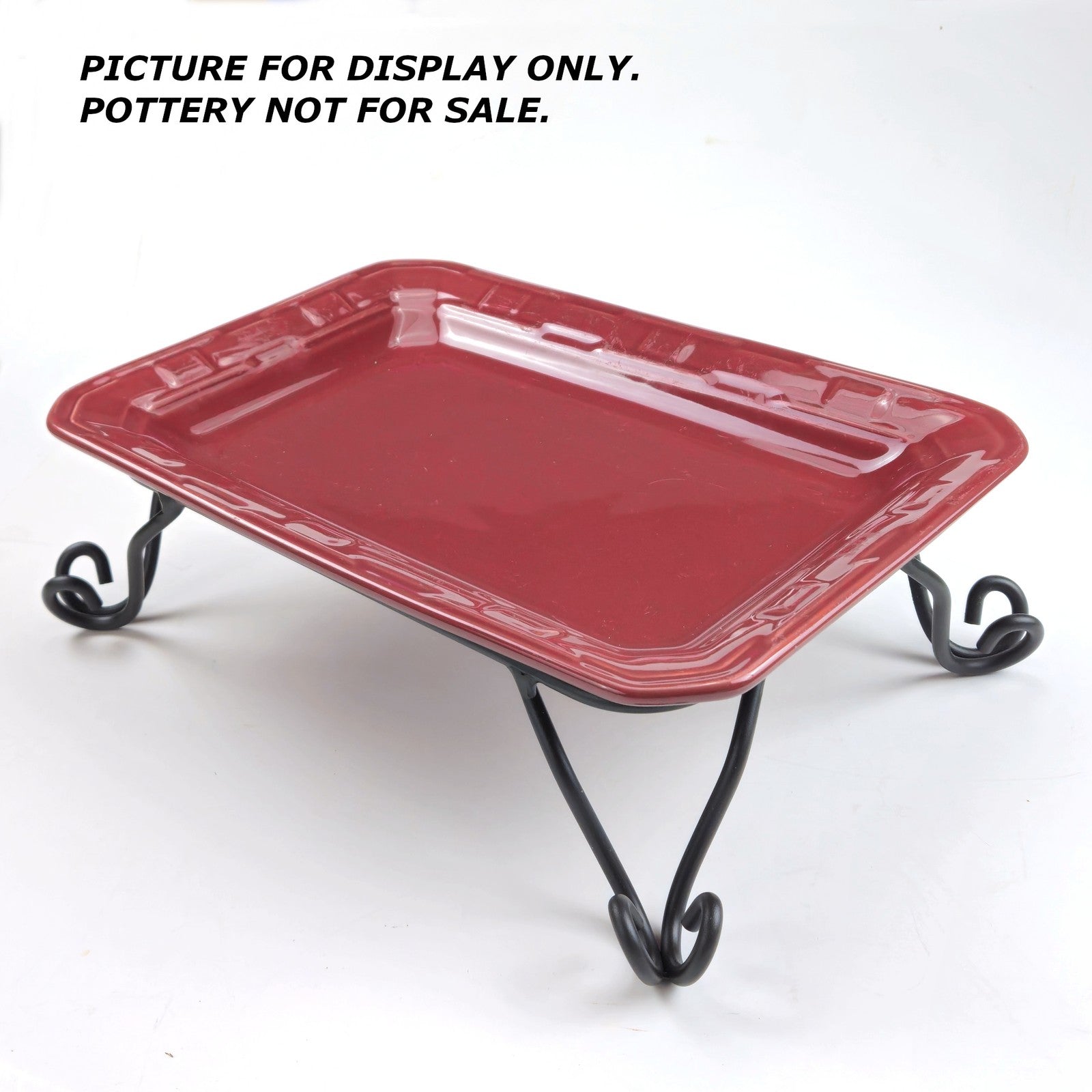 LONGABERGER WROUGHT IRON:  RECTANGULAR PEDESTAL STAND 77526  NIB0