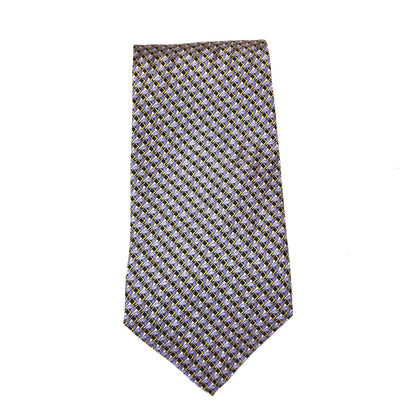 PREOWNED MAC-TY EUROPEAN MEN'S SILK TIE NECKTIE:  NEUTRAL GRAY BLACK ABSTRACT0