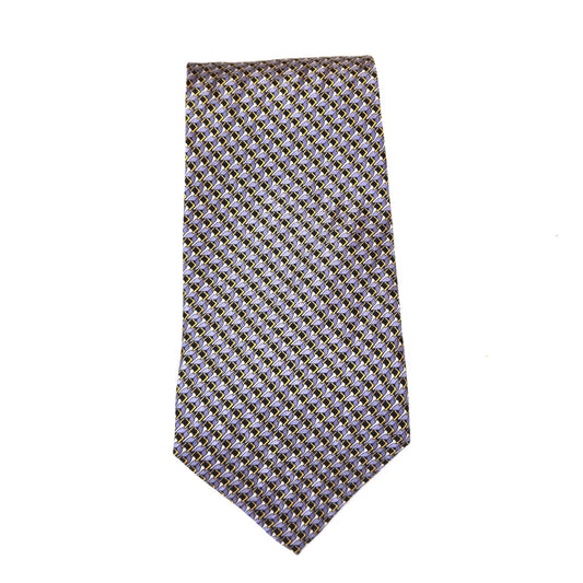 PREOWNED MAC-TY EUROPEAN MEN'S SILK TIE NECKTIE:  NEUTRAL GRAY BLACK ABSTRACT0