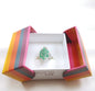 QUINTESSENCE JEWELRY CLUSTER RING LIGHT GREEN AGATE W/ MARCASITE SZ 6, 925  RDO0