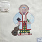 VINTAGE WHIMSICAL BEAU GESTE HP NEEDLEPOINT CANVAS:  GERSHON KINGSLEY?   BM0