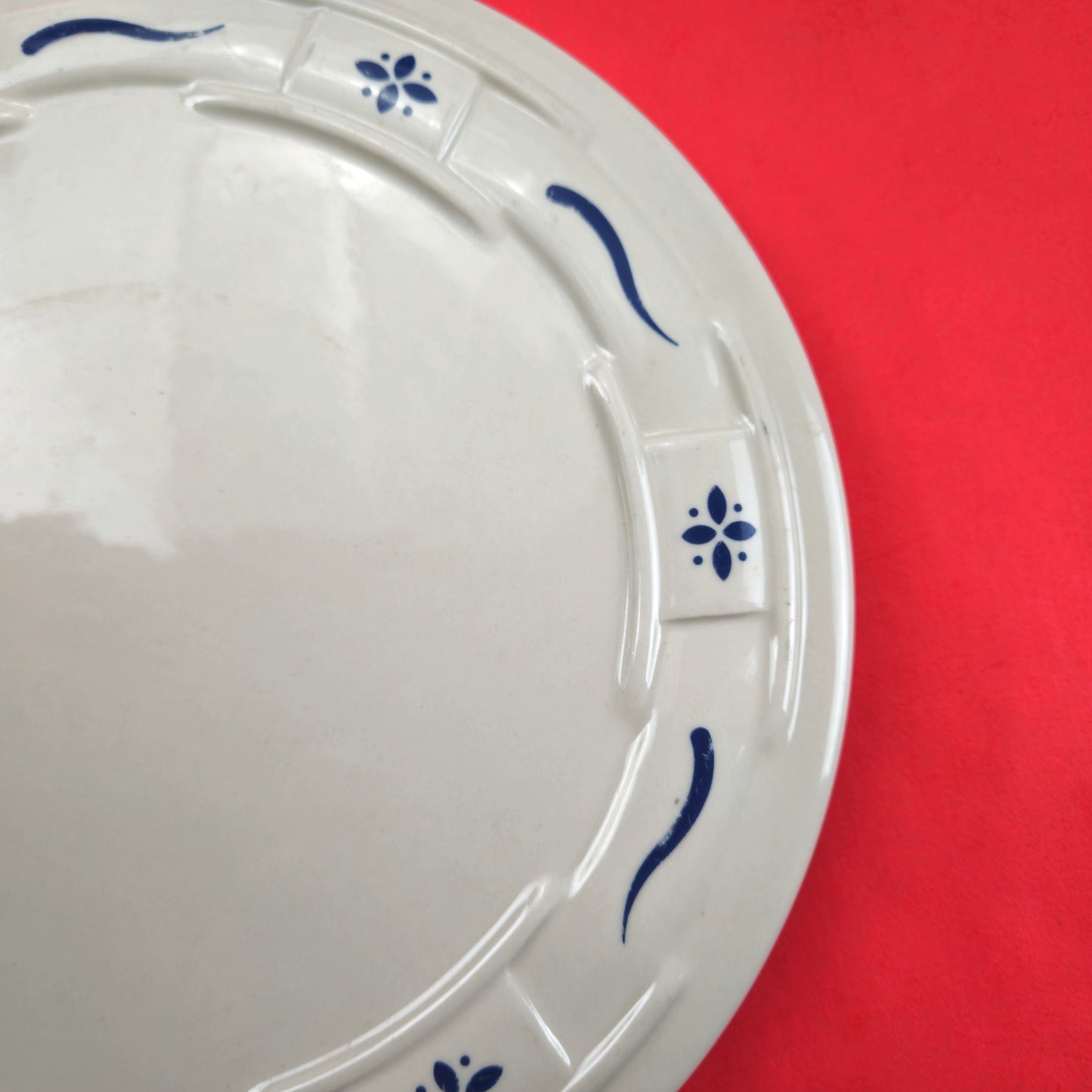 RETIRED LONGABERGER POTTERY:  TRIVET WOVEN TRADITIONS BLUE4
