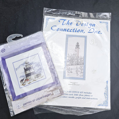 2 CROSS STITCH KITS LOT:  LIGHTHOUSE    BM0