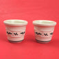 RETIRED LONGABERGER POTTERY: 2 CHRISTMAS TRADITIONAL HOLLY VOTIVE CANDLE HOLDERS0