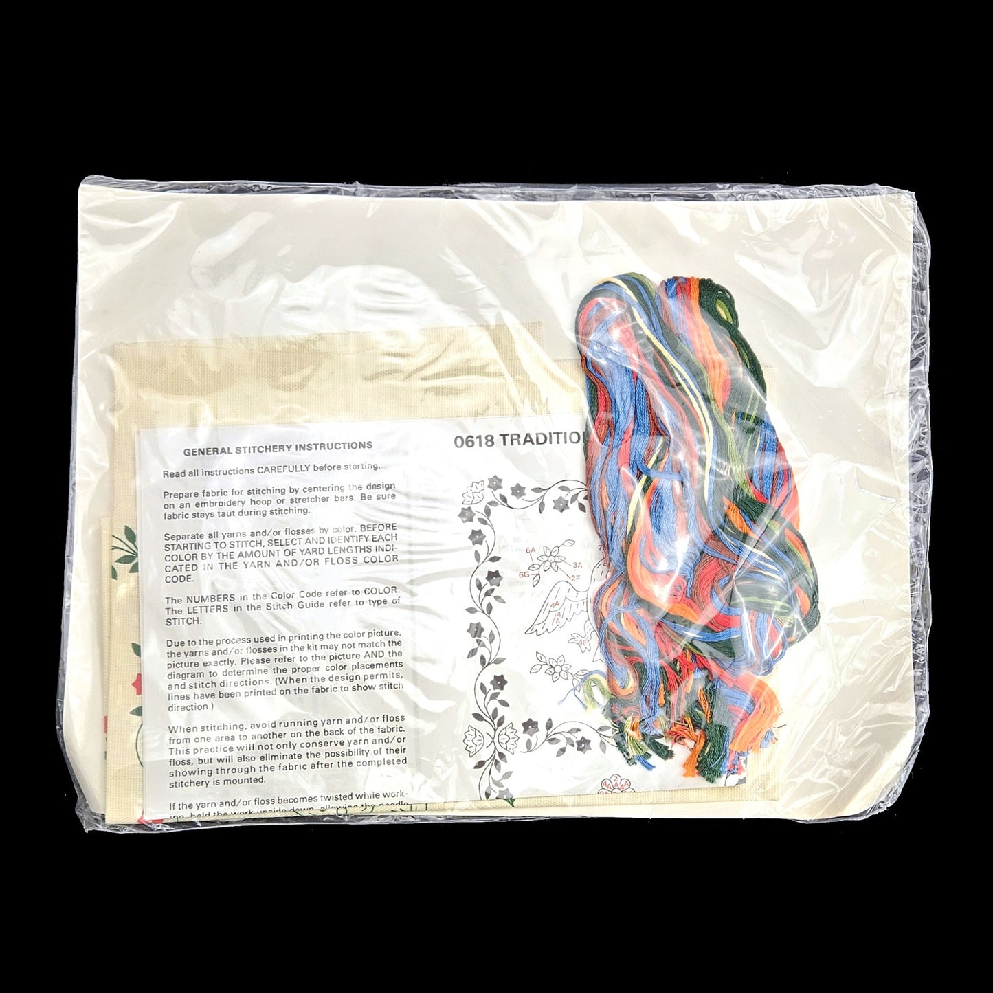 THE CREATIVE CIRCLE STAMPED EMBROIDERY KIT:  0618 TRADITIONAL AMERICANA     LF2
