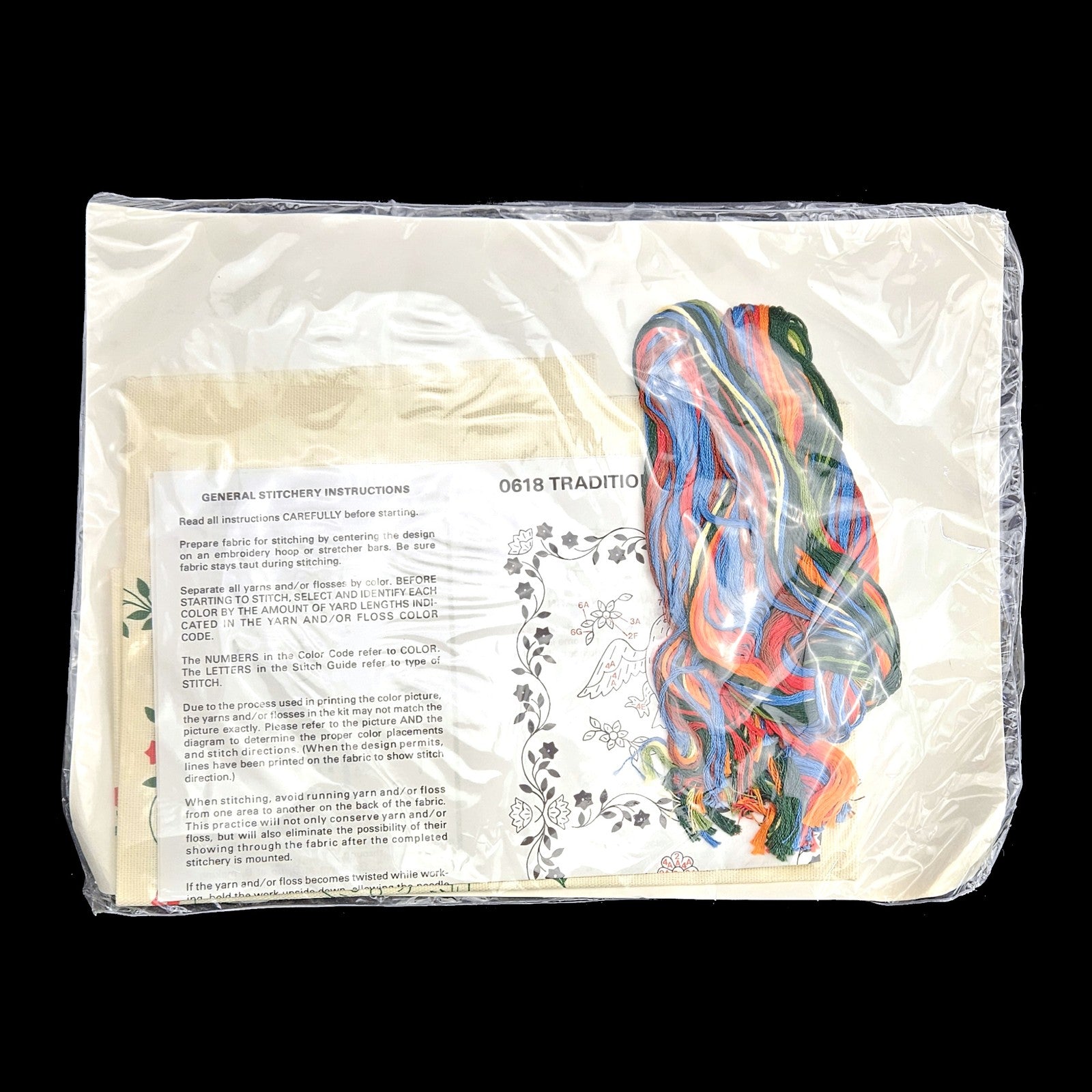 THE CREATIVE CIRCLE STAMPED EMBROIDERY KIT:  0618 TRADITIONAL AMERICANA     LF2