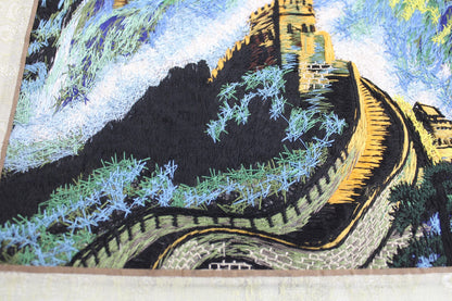 GORGEOUS COMPLETED EMBROIDERY:  GREAT WALL OF CHINA     BM2