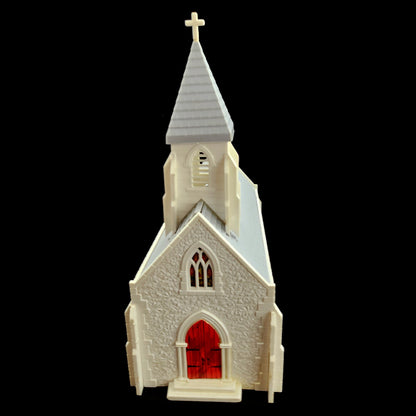VINTAGE PLASTICVILLE CC-9 CHURCH KIT COMPLETE IN ORIGINAL BOX     LF6