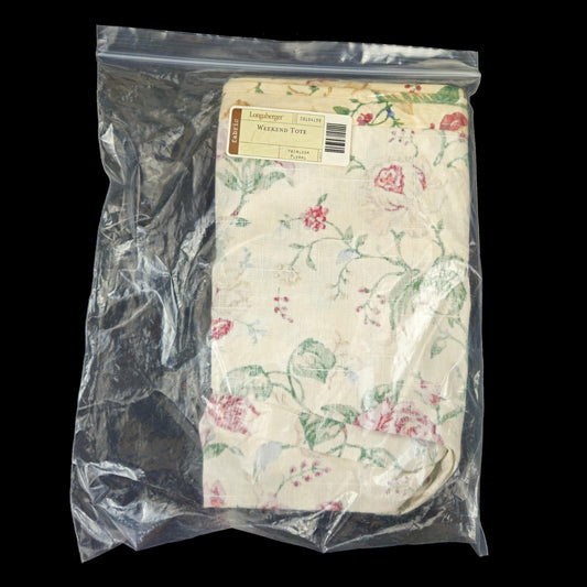 LONGABERGER LINER FOR WEEKEND TOTE BASKET:  HEIRLOOM FLORAL  #281541560