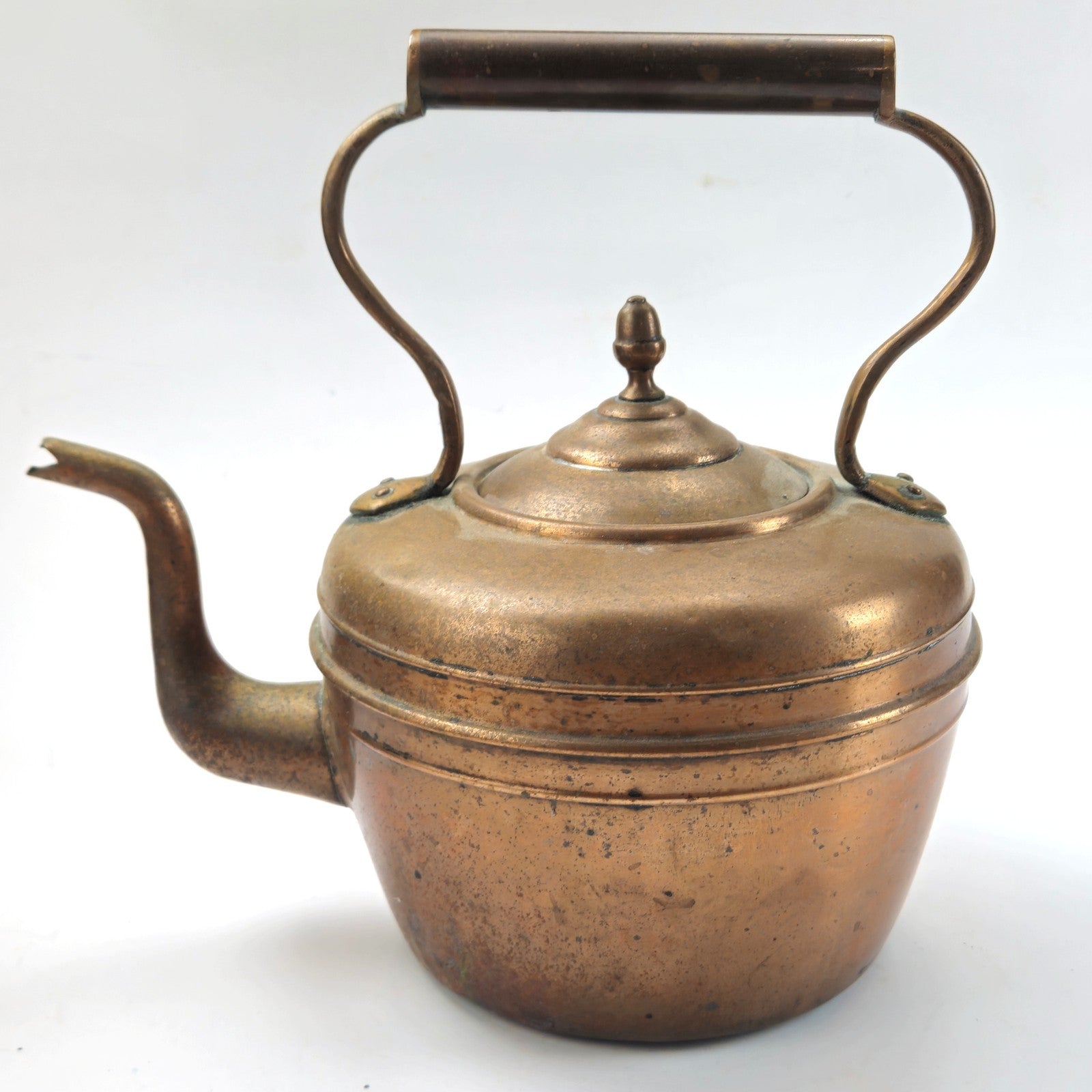 VINTAGE COPPER TEAPOT TEA KETTLE2