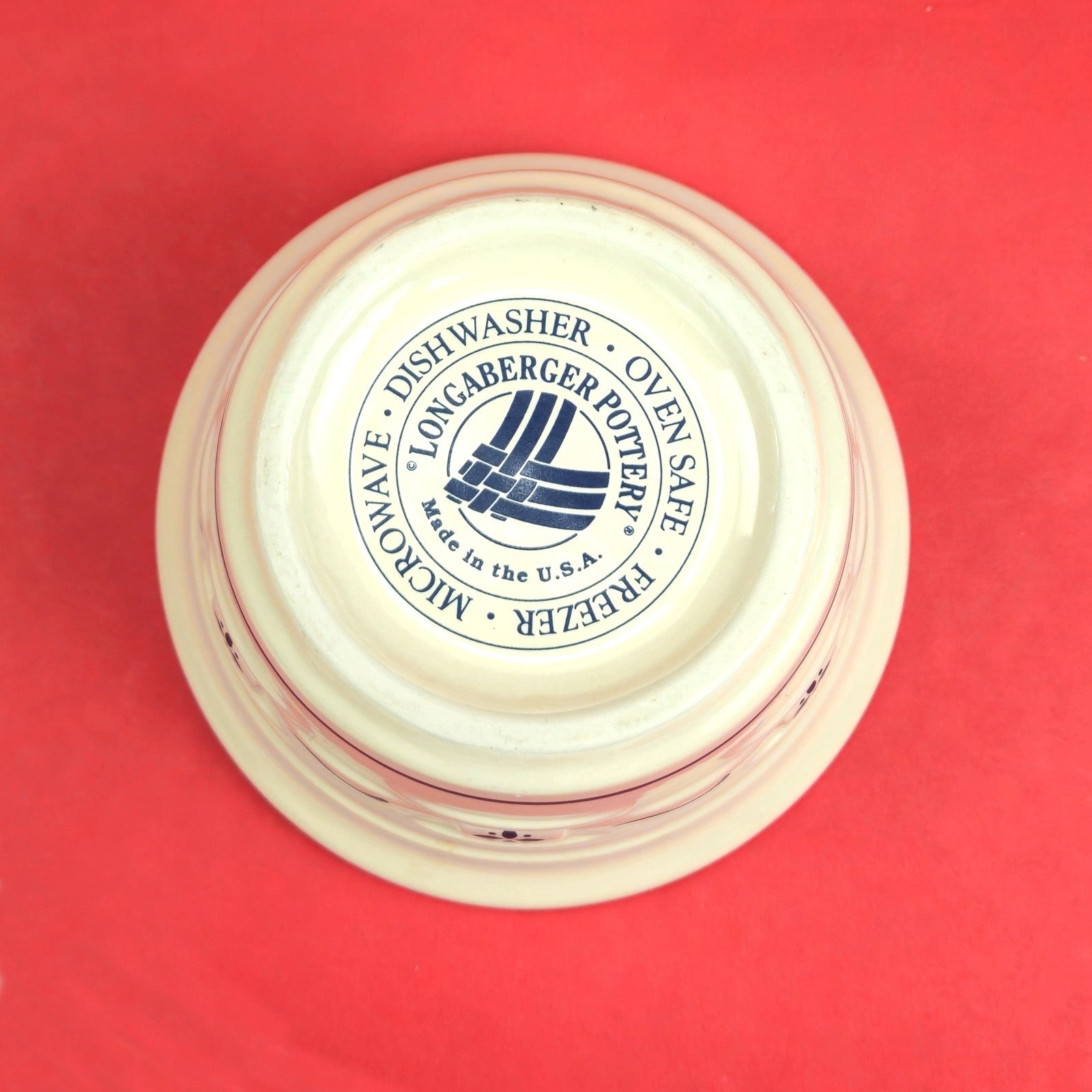 RETIRED LONGABERGER POTTERY:  1 PINT LIDDED CASSEROLE DISH3