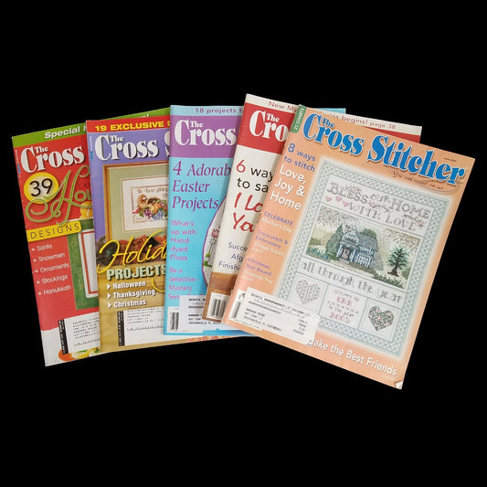 5 CROSS STITCHER MAGAZINE LOT:  HOLIDAY, SEASONAL, SAMPLER   BM0
