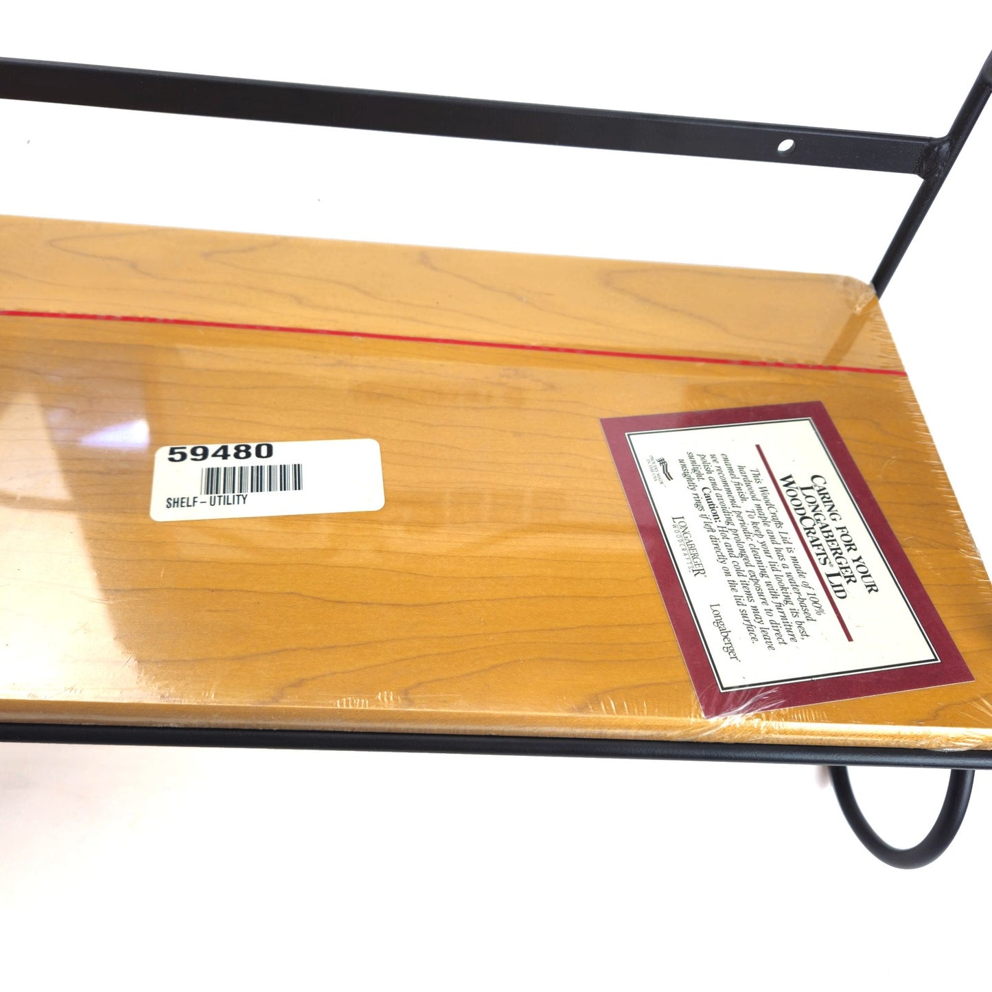 RETIRED LONGABERGER WROUGHT IRON UTILITY WALL SHELF & TOWEL BAR2