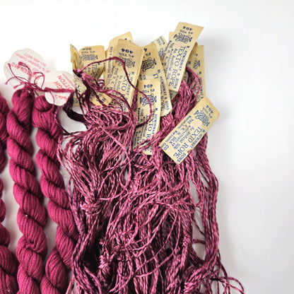16 SK HEMINWAY & SONS ART. SILK & 10 SK HYLA'S HIGH COTTON BURGUNDY THREADS   BM1