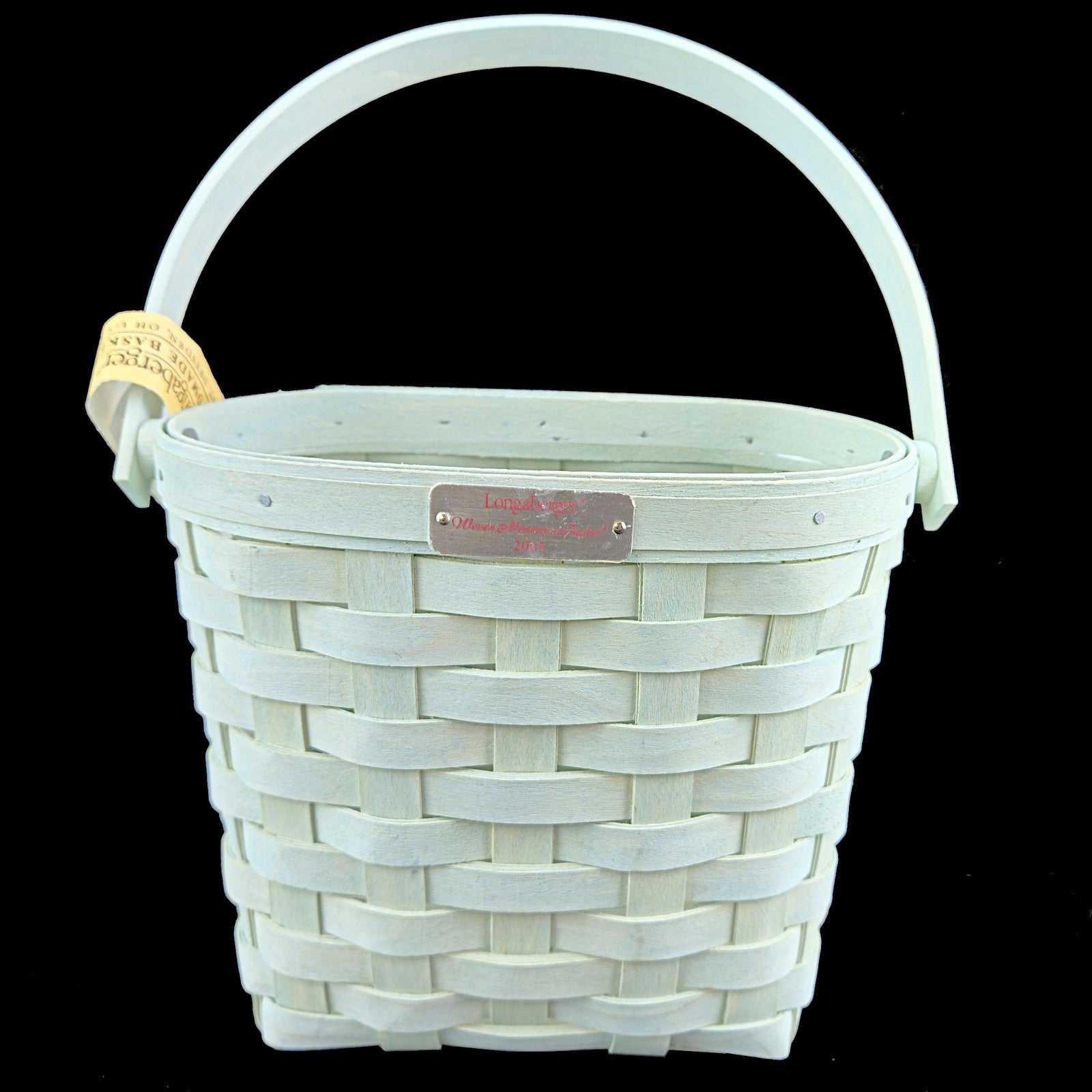 2005 LONGABERGER WOVEN MEMORIES PROTOTYPE BASKET WITH PROTECTOR / LINERS2