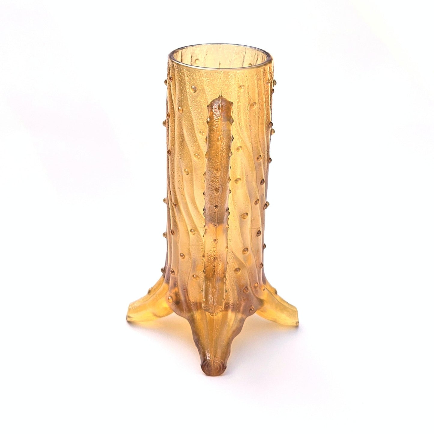 VINTAGE L.G. WRIGHT NORTHWOOD AMBER MAPLE TREE TOWN PUMP GLASS CREAMER    DJ3