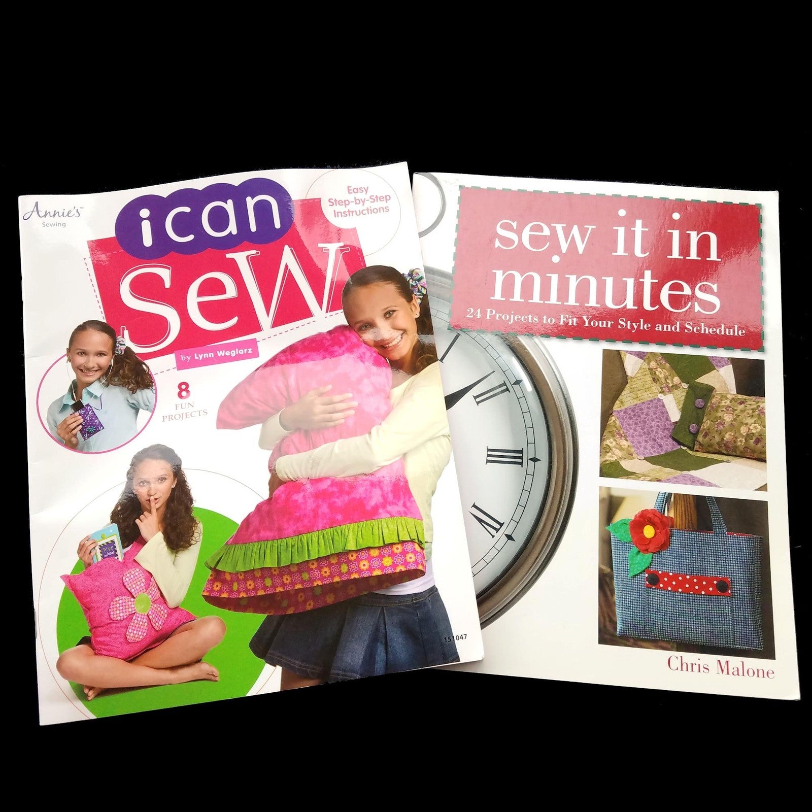 2 SEWING INSTRUCTIONAL BOOKS:  I CAN SEW, SEW IT IN MINUTES   LF0