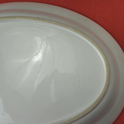 MINTON 1800s HAND PAINTED BLUE SEAWEED FIBRE PLATTER ENGLAND14