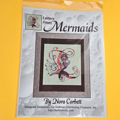 2014 LETTERS FROM MERMAIDS CROSS STITCH CHART BY NORA CORBETT:  LETTER "L"   BM1