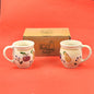 2 LONGABERGER FRUIT MEDLEY VITRIFIED POTTERY 16 OZ MUGS0