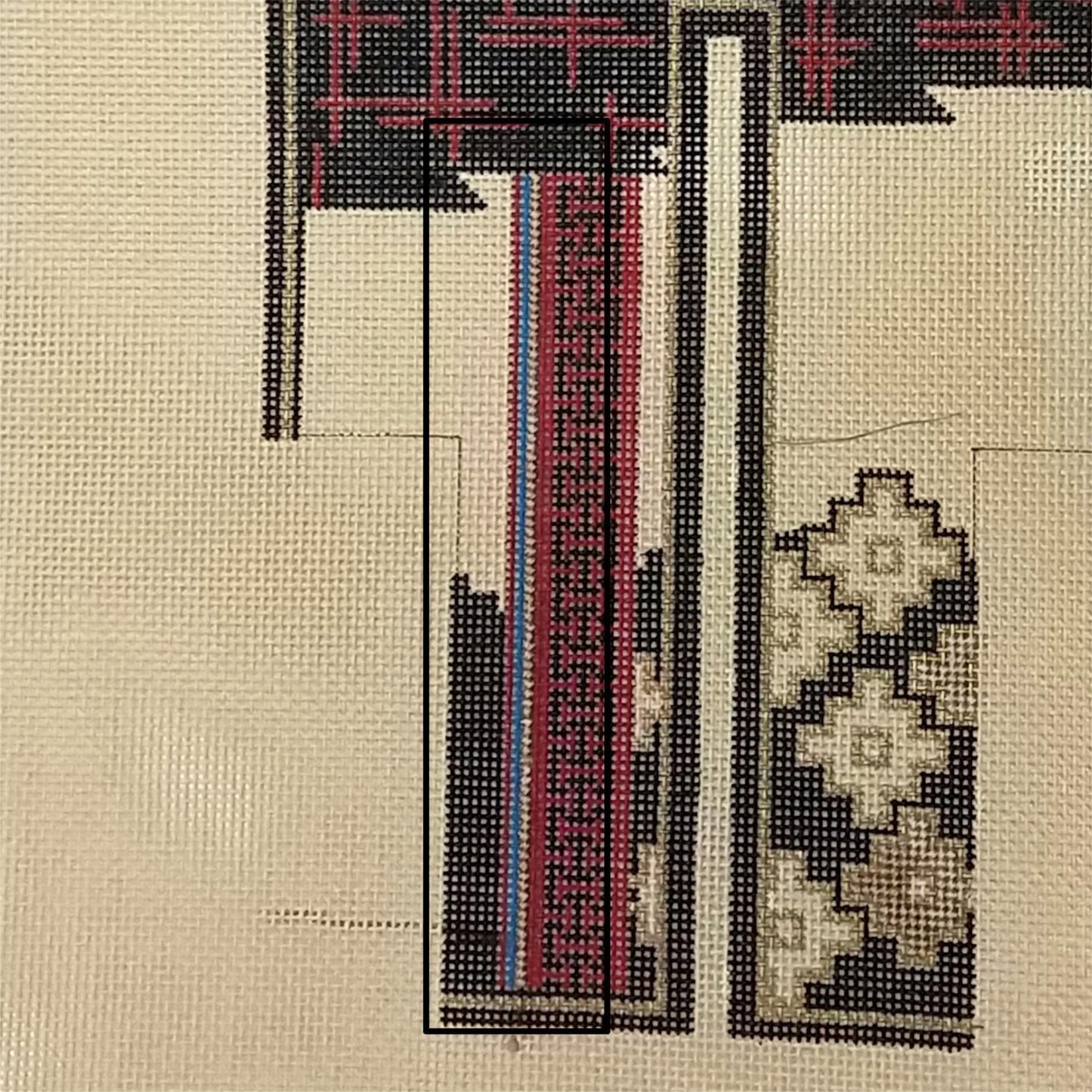 JUELL DESIGNS HP NEEDLEPOINT CANVAS:  ORIENTAL ASIAN THEME KIMONO  BM3