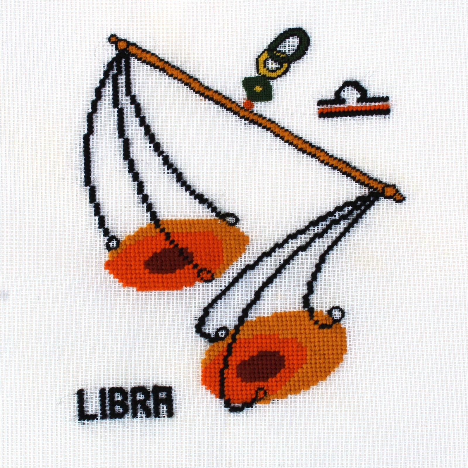 MADEIRA LUXURY PREWORKED NEEDLEPOINT CANVAS:  ASTROLOGY ZODIAC SIGN LIBRA  BM0