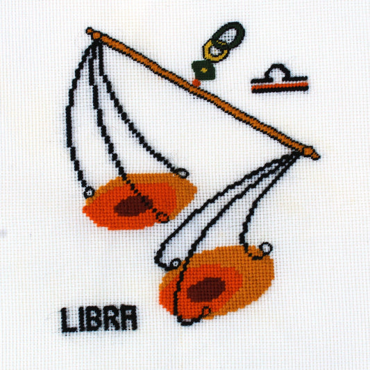 MADEIRA LUXURY PREWORKED NEEDLEPOINT CANVAS:  ASTROLOGY ZODIAC SIGN LIBRA  BM0