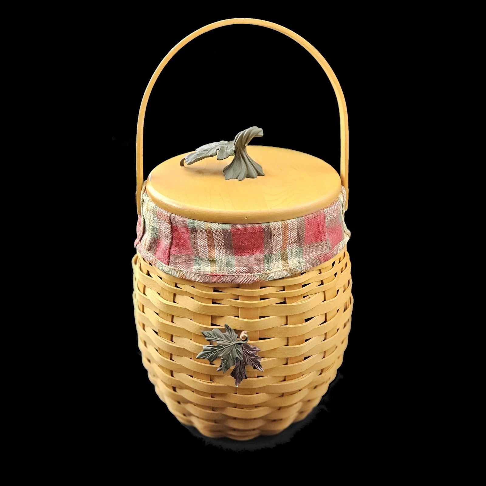 2000 LONGABERGER CELEBRATIONS PUMPKIN BASKET:  LINER, PROTECTOR, TIE ON0