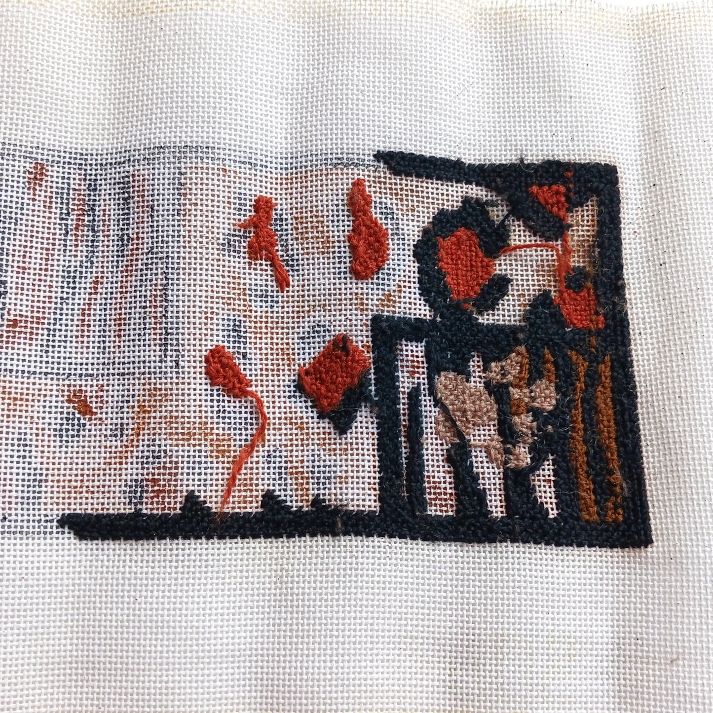 FAITH HAND PAINTED NEEDLEPOINT CANVAS:  CELL PHONE CASE ANIMAL PRINT    BM3