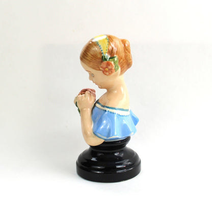 VINTAGE HOLLAND MOLD FIGURINE:  WOMAN WITH FLOWER      FM1