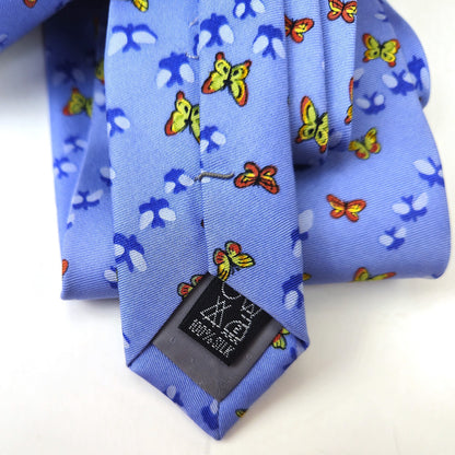 PREOWNED COMO HOUSE MEN'S SILK TIE NECKTIE 4 SPECIAL CHARITY:  BLUE BUTTERFLY3