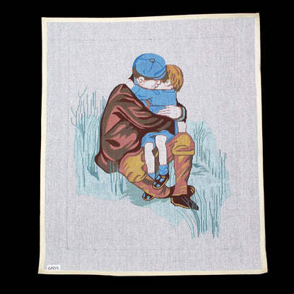 HEARTWARMING 18 CT NEEDLEPOINT CANVAS:  FATHER SON EMBRACE     BM1