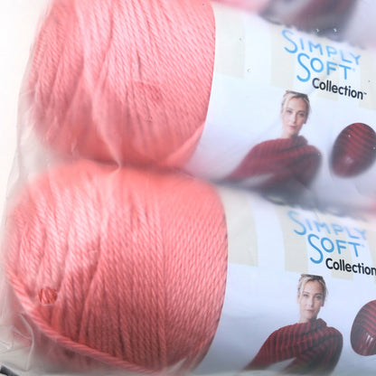 3 SKEINS CARON SIMPLY SOFT YARN:  STRAWBERRY   SL1
