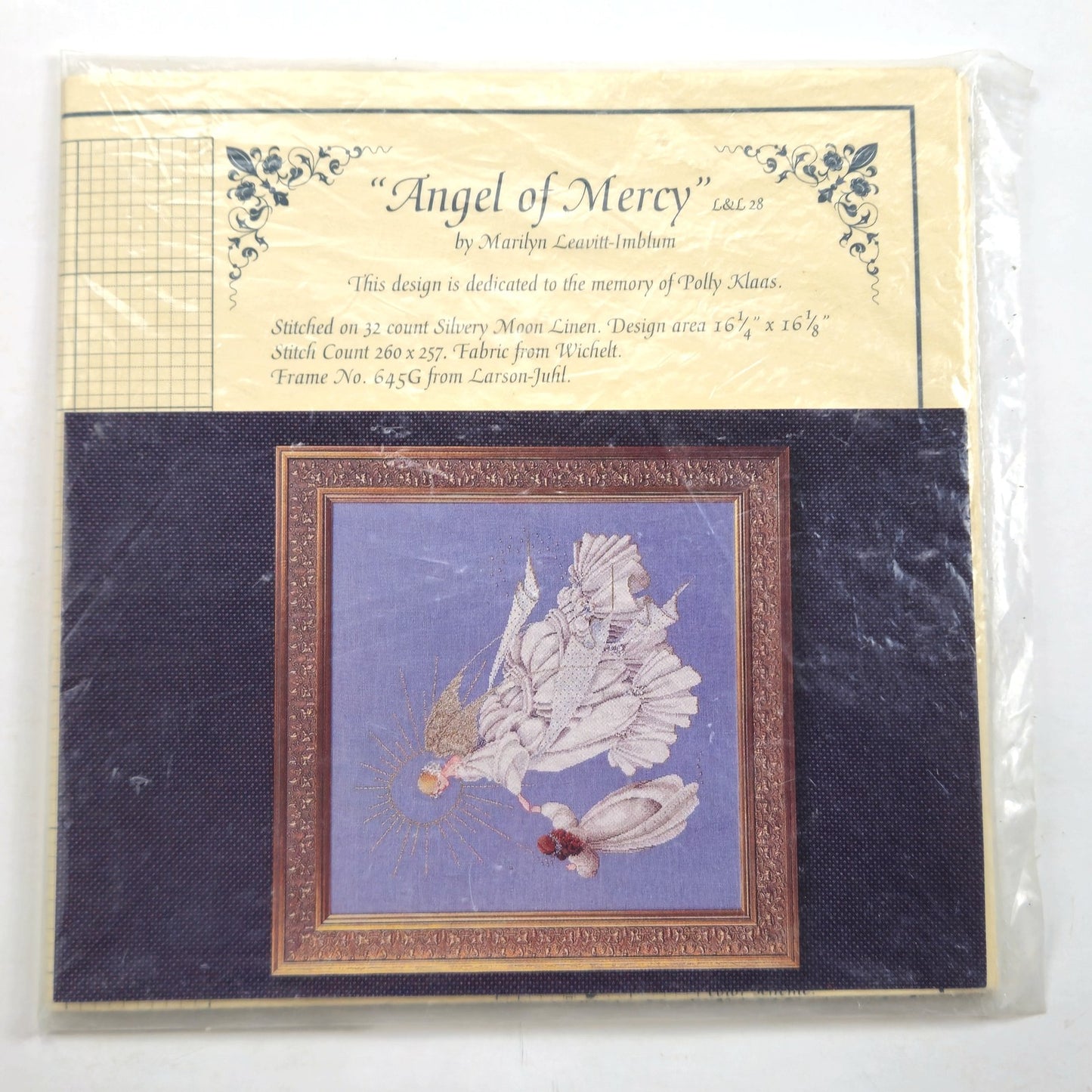 LAVENDER & LACE VICTORIAN CROSS STITCH CHART:  ANGEL OF MERCY   LF1