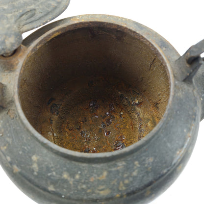 VINTAGE CAST IRON TEAPOT TEA KETTLE MARKED PATENTED JULY 8, 18626