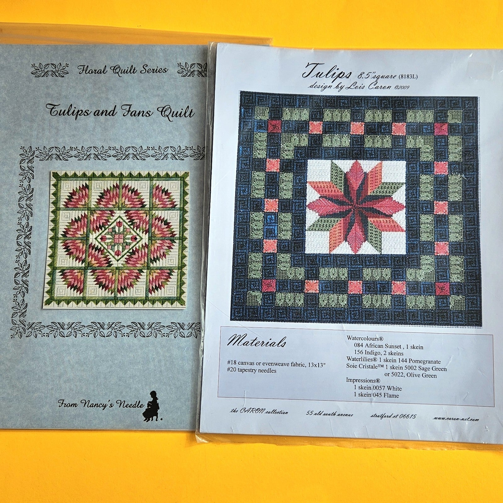 3 NEEDLEPOINT STITCH GUIDES:  TULIPS SPRING THEME  BM1