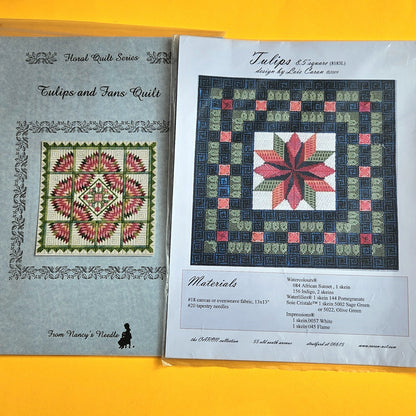3 NEEDLEPOINT STITCH GUIDES:  TULIPS SPRING THEME  BM1