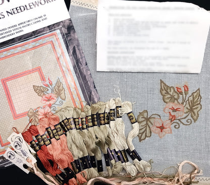 MAZALTOV'S NEEDLEPOINT KIT:  MORNING GLORIES    BM3