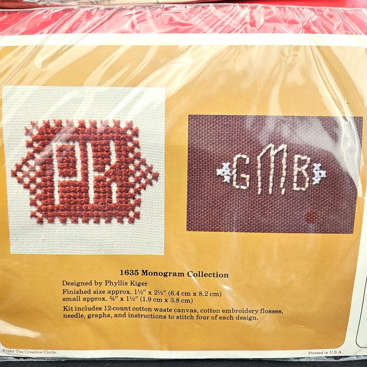 THE CREATIVE CIRCLE COUNTED CROSS STITCH KIT: MONOGRAM  LF0