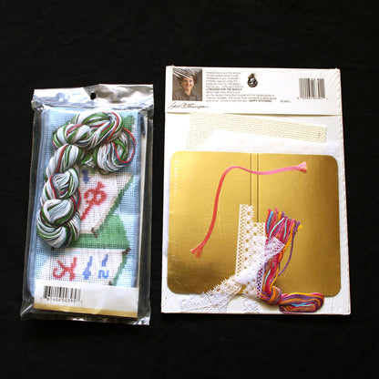 9 CROSS STITCH & 1 NP, EMBROIDERY KIT LOT:  CHRISTMAS, CELL PHONE CASE, BABY  BM2
