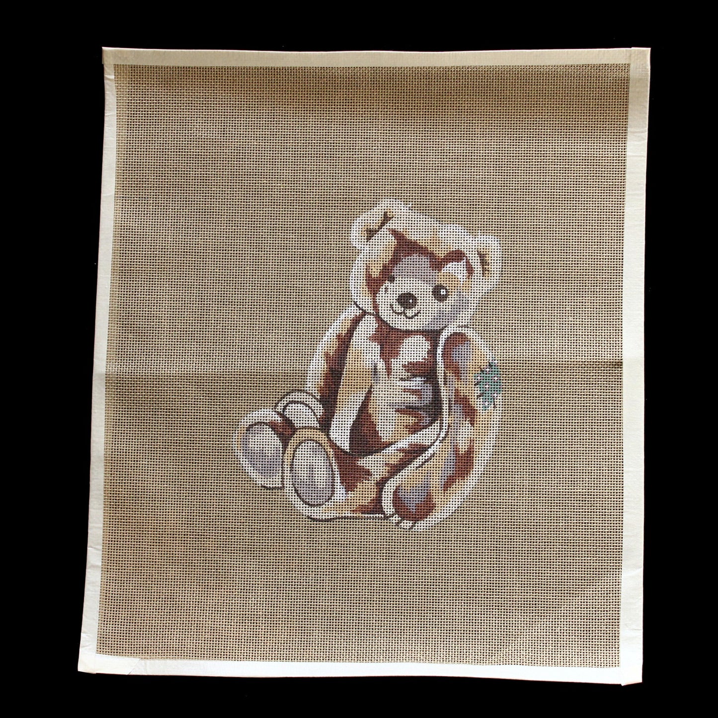 HAND PAINTED NEEDLEPOINT CANVAS:  ADORABLE TEDDY BEAR   BM1